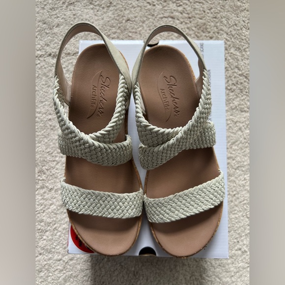 Skechers Arch Fit Beverlee-Love Sparks-Natural sandal, women’s size 8 - Picture 2 of 6